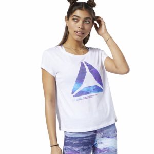 Reebok One Series Winter Easy T Shirt Damen - Weiß - DE 962-BMP